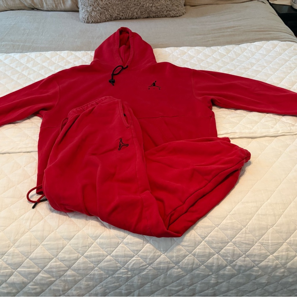 Jordan Red Apparel with Logo Accent